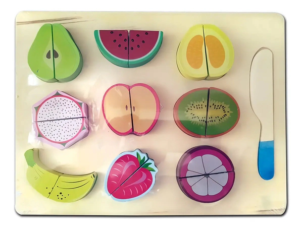 Juego De Encastre Figuras De Frutas Puzzle Didáctico Bebe