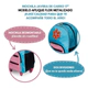 Mochila De 17 Carro Con Flor, Glitter Y Metalizada Zaphir