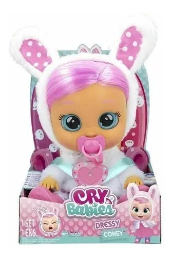 Muñeca Cry Babies Dressy Coney Bebe Llorón Lagrimas Wabro