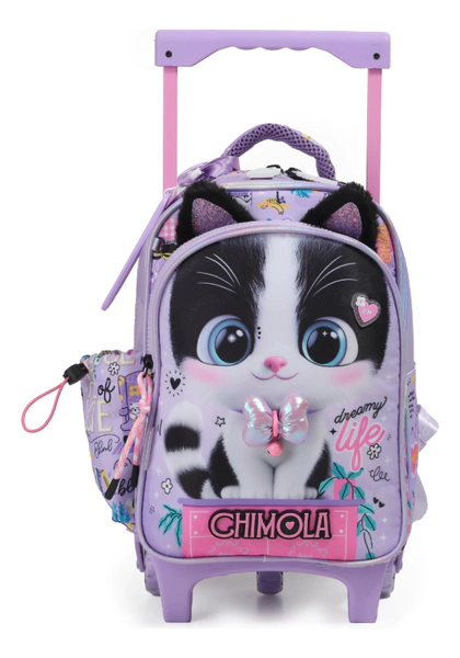 Mochila Con Carro Jardín 12 Pulgadas Cat Gatito Chimola