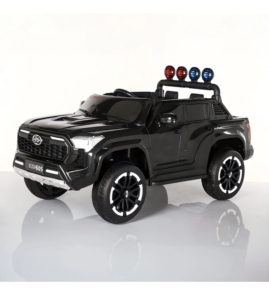 Camioneta Eléctrica Policia 12v Control Remoto Negro 605