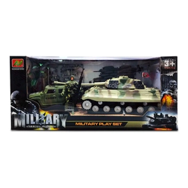 Set Militar Completo De Juguete Con Tanque Y Jeep Soldaditos