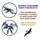 Super Transformer Robot A Pterosaurio Jurasico 2 En 1