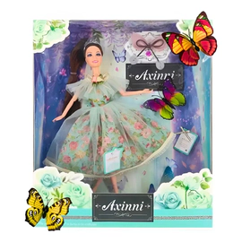 Muñeca Axinni Articulada Con Vestido De Fiesta Y Accesorios