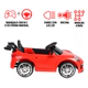 Auto A Batería 6v Deportivo Control Remoto Padres Sonido Luz ROJO