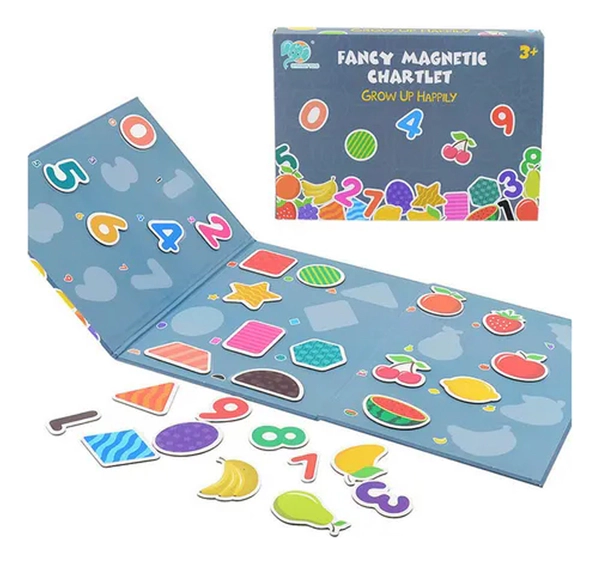 Libro Magnético Educativo Con Números, Figuras Y Frutas 40