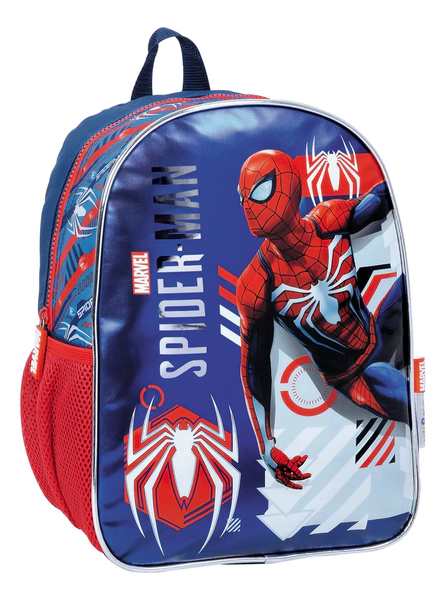 Mochila Spiderman Espalda 13 Blackred Escolar Heroes Azul Liso