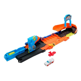 Pista Hot Wheels City Garage Acrobacias 2 En 1 Con Auto