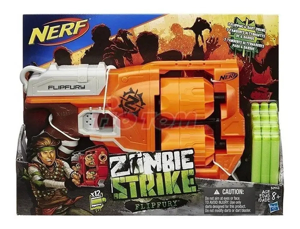 Pistola De Juguete Lanza Dardos Nerf Zombie Strike Flipfury