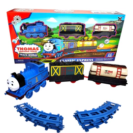 Tren Thomas De Juguete A Baterias Con 3 Vagones Via Incluida