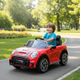 Auto A Batería 12v Mini Cooper Control Padres Sonido Luz ROJO