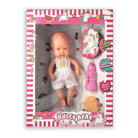 Bebé De Juguete Nenino  36cm Con Mamadera Esponja De Baño