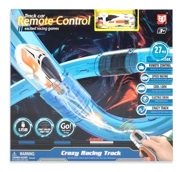 Pista De Autos Tubo A Radio Control Alta Velocidad Carga Usb