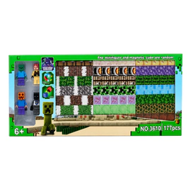 Bloques Magnéticos Tipo Minecraft 177 Piezas Con Muñecos