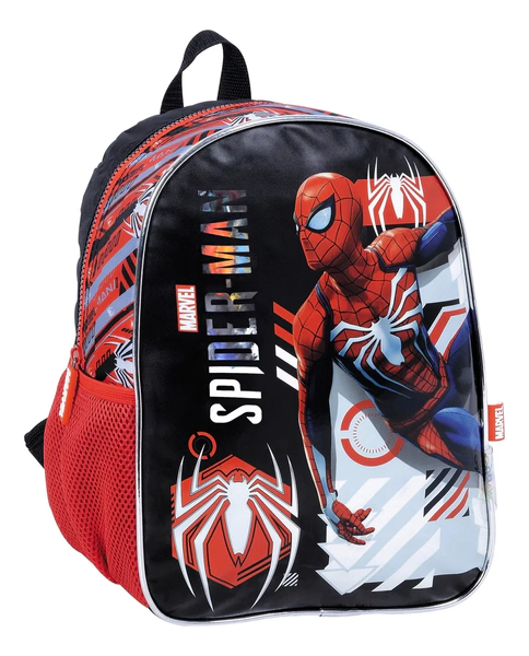Mochila Spiderman Espalda 13 Blackred Escolar Heroes Azul Liso