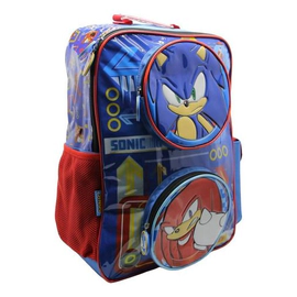 Mochila Escolar De Espalda 18 Pulgadas Sonic Caras Cresko