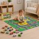 Alfombra De Juegos + Set De 3 Autitos De Tela Pista De Juego