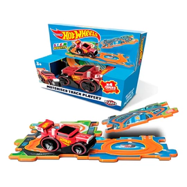 Auto Y Pista Hotwheels Motorised Track Playset Wabro Rojo