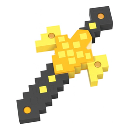 Espada Pixelada 3d De Bloques Para Armar 42 Piezas Minecraft Amarillo