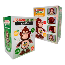 Juliana Y Julián Gorila Bailarín Divertido Con Luz Y Sonido