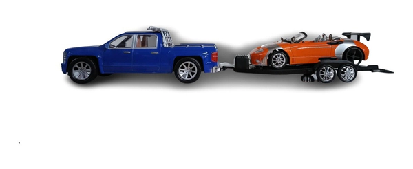 2 Vehiculos A Friccion Con Trailer Pickup Track Envío Gratis