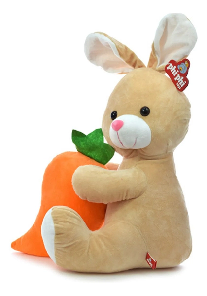 Peluche Conejo Con Zanahoria Suave 40cm Phi Phi Toys