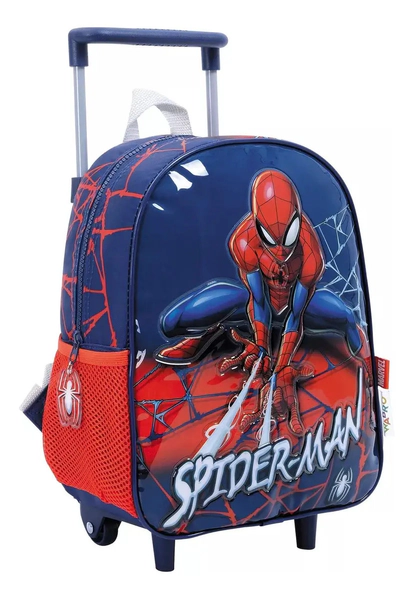 Mochila Spiderman Web Con Carro 16 Pulgadas Wabro