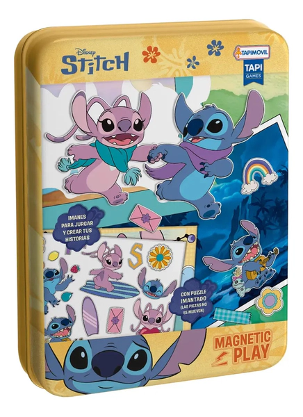 Rompecabezas Imantado Stitch Viaje Magnetic 2 Juegos Puzzle