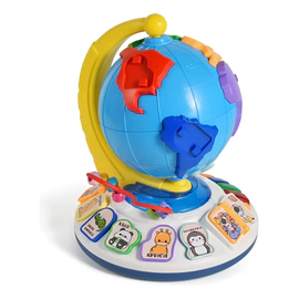 Globo Terráqueo Musical Con Continentes Y Animales