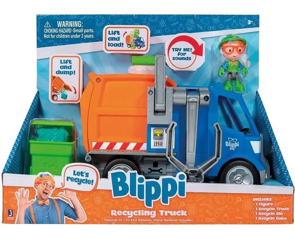 Blippi Camión De Basura Con Muñeco Y Sonido 20 Cm