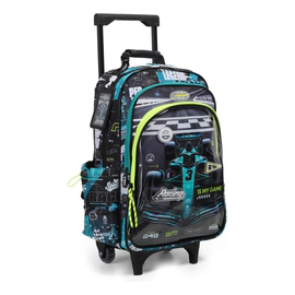 Mochila Chimola Escolar Carro 18 Pulgadas Racing Car