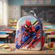 Mochila De Spiderman 12 Espalda Blanca Wabro 31223