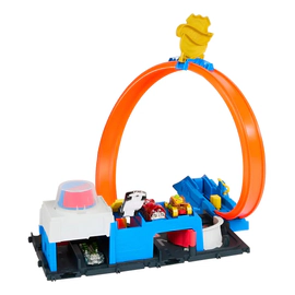 Hot Wheels City Pista De Juguete Súper Estación De Policía Multicolor