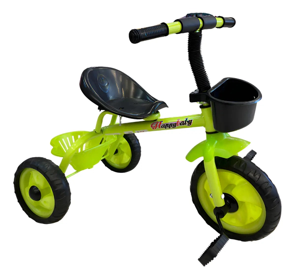 Triciclo Infantil Reforzado Rueda Maciza Con Canasto Niños