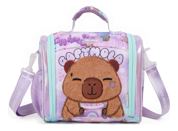 Lunchera Escolar Chimola Personaje Capibara Color Lila