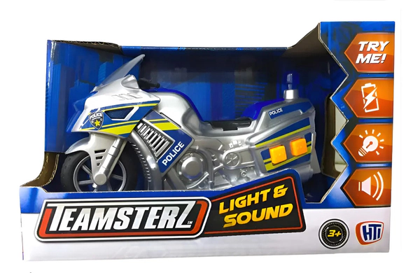 Moto De Policia Con Luz Y Sonido Teamsterz Original