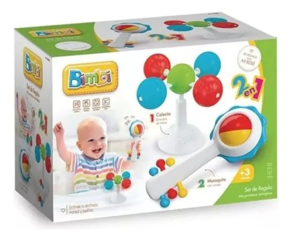 Set De Maraquita Y Calesita Con Ventosa - Bimbi