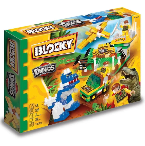 Blocky Construcción Dinos 150 Piezas Original Dimare 0678