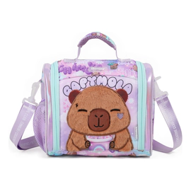 Lunchera Escolar Chimola Personaje Capibara Color Lila