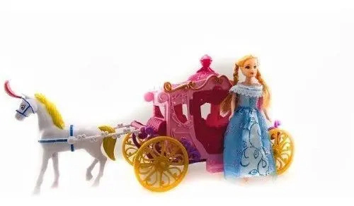 Muñeca Princesa Con Carruaje Y Corcel Original Nenas