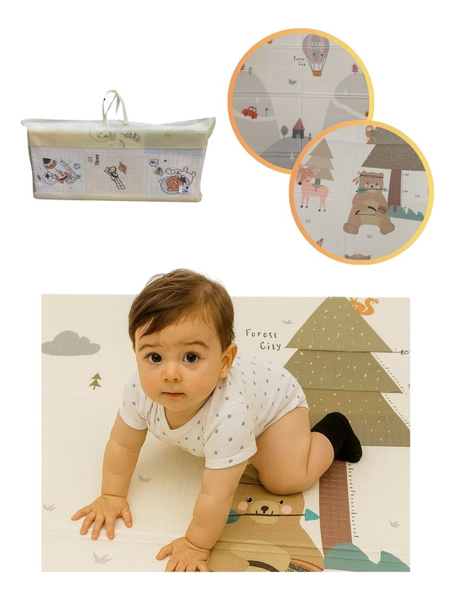 Manta Alfombra Antigolpes Reversibles 180x120 Plegable Bebe