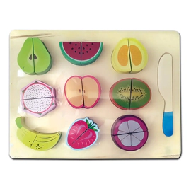 Juego De Encastre Figuras De Frutas Puzzle Didáctico Bebe