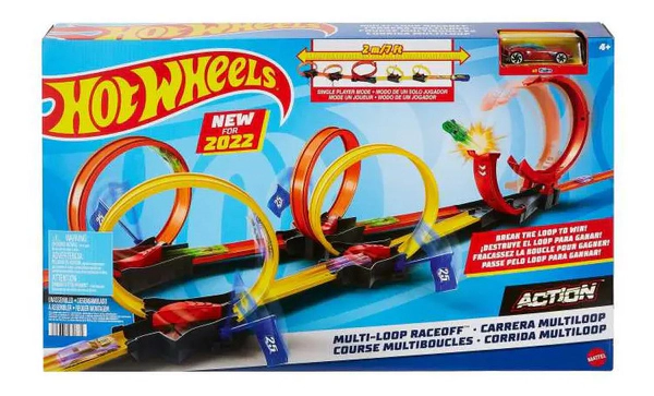 Pista De Autos Con Lanzador Hot Wheels Multi-loop Race Off