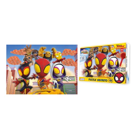 Rompecabezas Spidey Incluye Lupa 48 Piezas Tapimovil Puzzle
