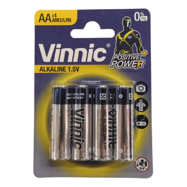 Pilas Aa Vinnic Alcalinas Blister X 4 Unidades 0% Mercurio