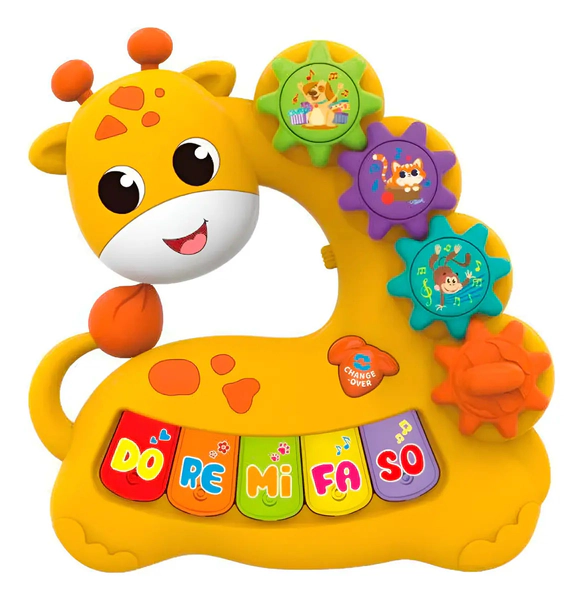Pianito Interactivo Infantil En Forma De Jirafa Amarillo