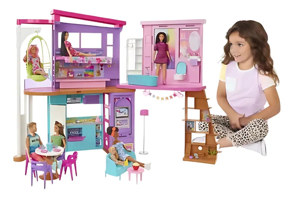 Casa De Muñecas Barbie Malibu Vacaciones 2 Plantas Mattel