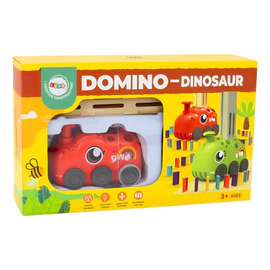 Tren Dinosaurio Domino Con Luz Arma El Camino Con Ladrillos