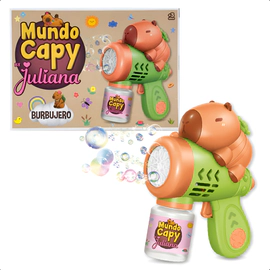 Burbujero Automático Capibara Mundo Capy Con Luz Y Sonido - Verde