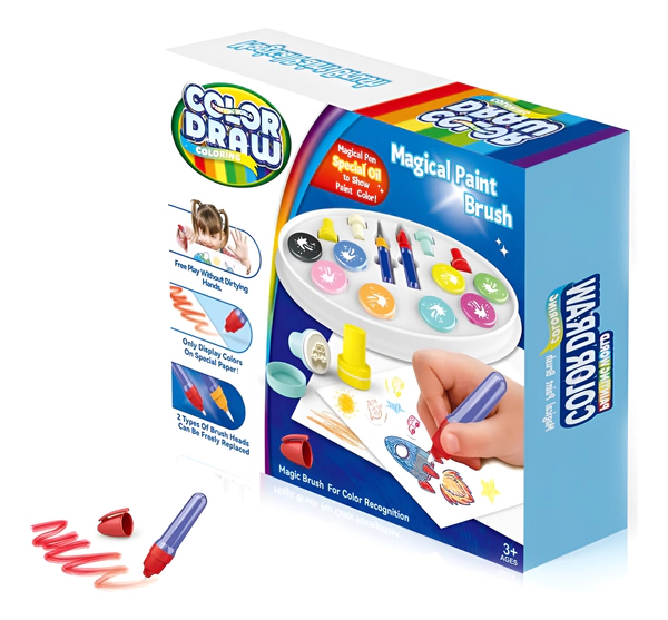Set Color Draw Con Sellos Y Pinceles Mágicos Para Pintar